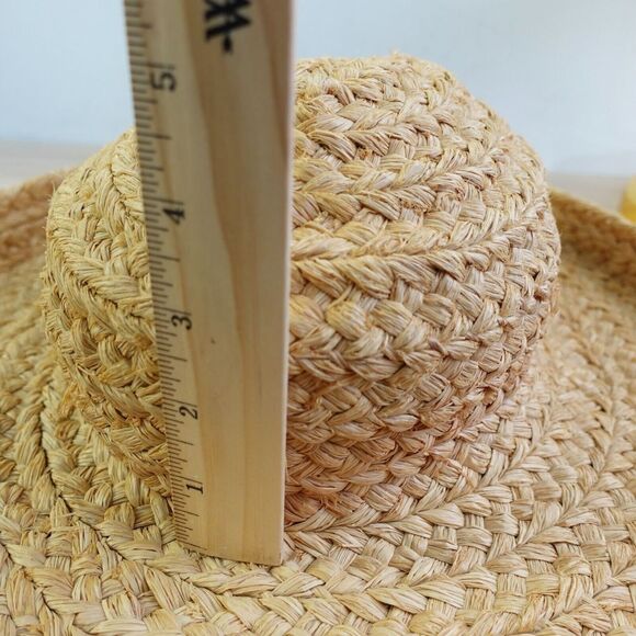 Braided Raffia Sun Hat HELEN‎ KAMINSKI Beige Natural Kettle Brim Preppy Summery main image 5